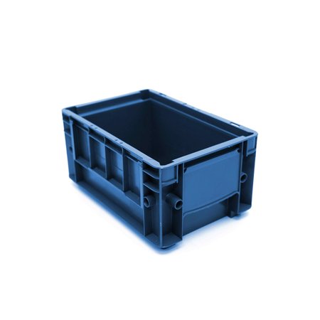 LAR PLASTICS Box Tote, 7-7/10" X 11-3/5" X 5-9/10"H, Recyclable, Sustainable Plastic, Blue BOX RL-KLT 3147
